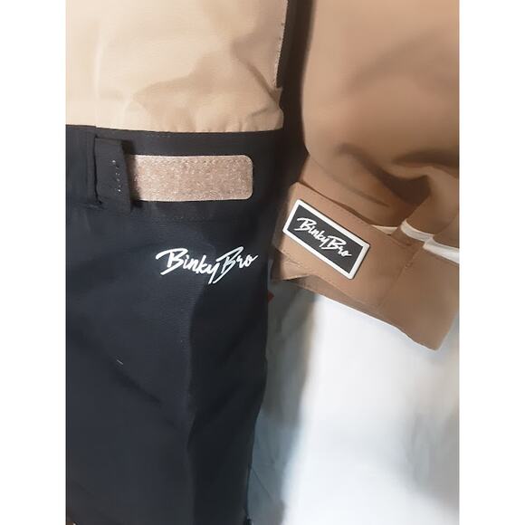 Binky Bro x Quiksilver Powder Club Kids Snow Suit Tan/Black Size 8/S - Picture 5 of 7